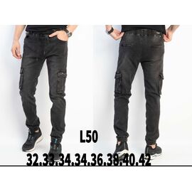 Штани чоловічі утеплені L50 grey р.32-42 "God Baron" недорого оптом від прямого постачальника