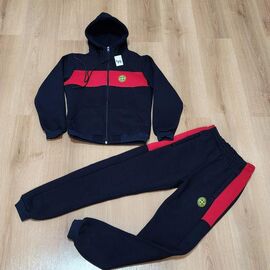 Фотография Костюм детский спортивный тёплый на мальчика SV755 black-red р.11-16 "WHITE" недорого оптом от прямого поставщика