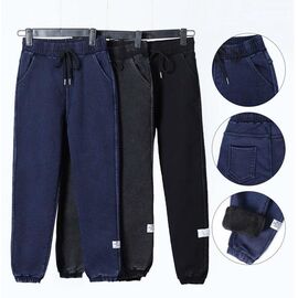 Фотография Джинсы детские утеплённые на девочку SV807 black р.6-14 "WHITE" недорого оптом от прямого поставщика