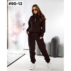 Фотография Костюм спортивный женский 90-12 brown р.46-52 "ZLATA" недорого оптом от прямого поставщика