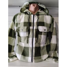 Сорочка чоловіча тепла 1294 khaki р.S-2XL "RING" недорого оптом від прямого постачальника