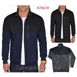 Кофта чоловіча спортивна на блискавці на хутрі/батал р-ри 3XL-7XL (2хв) "NICOLAS" недорого від прямого постачальника
