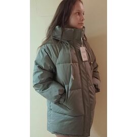 Курка дитяча зимова на дівчинку 3959 grey р.140-164 "MALIBU" недорого оптом від прямого постачальника