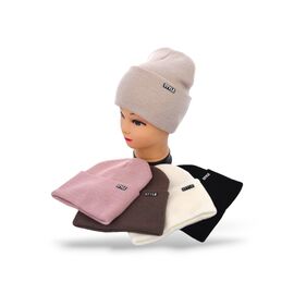 Шапка зимова жіноча KM014-1 подвійна mix р.56-60 "Angelica" недорого оптом від прямого постачальника