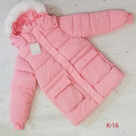 Курка дитяча зимова на дівчинку K16 pink р.8-12 "MALIBU" недорого оптом від прямого постачальника