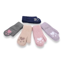 Фотография Варежки детские на девочку D06 mix р.8-10 "KH clothes" недорого оптом от прямого поставщика