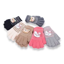 Фотография Перчатки детские унисекс D08 mix р.5-7 "KH clothes" недорого оптом от прямого поставщика
