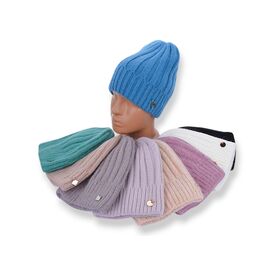 Шапка зимова жіноча Y140 mix р.52-56 "Red Hat" недорого оптом від прямого постачальника