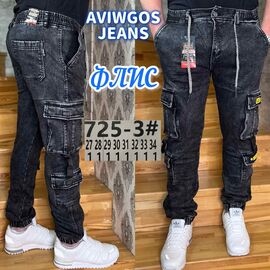 Фотография Джинсы мужские 725-3 black р.27-34 "God Baron" недорого оптом от прямого поставщика