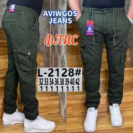 Фотография Джинсы мужские L-2128 khaki р.32-42 "God Baron" недорого оптом от прямого поставщика
