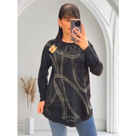 Фотография Свитер женский 25224 black р.52-60 "PULSE" недорого оптом от прямого поставщика