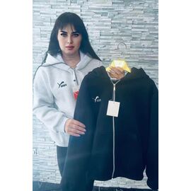 Кофта спортивна жіноча тепла 0094 black р.44-46 "Newe" недорого оптом від прямого постачальника