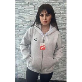 Кофта спортивна жіноча тепла 0094 grey р.44-46 "Newe" недорого оптом від прямого постачальника