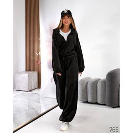 Фотография Костюм спортивный женский тёплый 765 black р.40-54 "DORA" недорого оптом от прямого поставщика