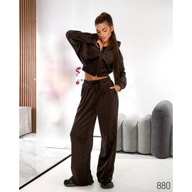 Фотография Костюм спортивный женский тёплый 880-1 brown р.40-50 "DORA" недорого оптом от прямого поставщика