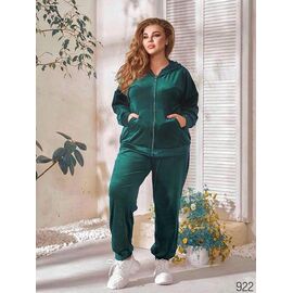 Костюм спортивний жіночий теплий 922-1 green р.60-66 "DORA" недорого оптом від прямого постачальника