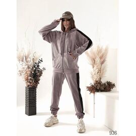 Костюм спортивний жіночий теплий 936 l.grey р.44-58 "DORA" недорого оптом від прямого постачальника