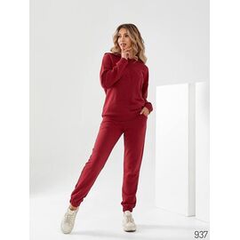 Фотография Костюм спортивный женский тёплый 937 red р.42-48 "DORA" недорого оптом от прямого поставщика