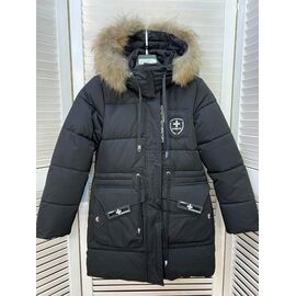 Курка дитяча зимова на дівчинку LK929 black р.140-164 "Major" недорого оптом від прямого постачальника