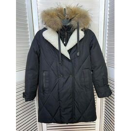 Курка дитяча зимова на дівчинку CP26 black р.140-164 "Major" недорого оптом від прямого постачальника