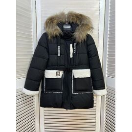 Курка дитяча зимова на дівчинку 88-192 black р.134-162 "Major" недорого оптом від прямого постачальника
