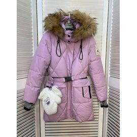 Курка дитяча зимова на дівчинку L990 pink р.140-164 "Major" недорого оптом від прямого постачальника