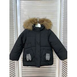 Курка дитяча зимова на дівчинку A06 black р.98-116 "Major" недорого оптом від прямого постачальника