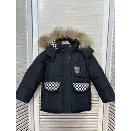 Курка дитяча зимова на дівчинку T09 black р.98-116 "Major" недорого оптом від прямого постачальника