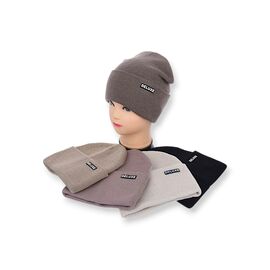 Шапка жіноча KM019-1 подвійна mix р.56-60 "Angelica" недорого оптом від прямого постачальника