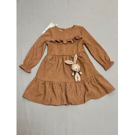 Фотография Платье детское на девочку 505 brown р.98-116 "Bright Harmony" недорого оптом от прямого поставщика