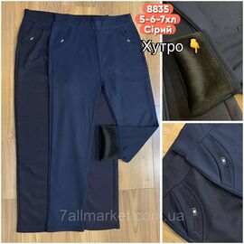 Фотография Брюки женские батал на меху размеры  5xl - 7xl ( 52-60 )(2цв) "STELLA" недорого от прямого поставщика