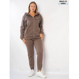 Спортивний костюм жіночий на блискавці тринитка на флісі напівбатал 48,50,52 (10кв) "NOWEMBER"