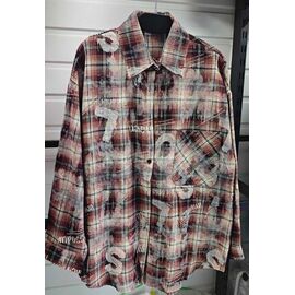 Сорочка жіноча LR482 brown р.42-48 "Lora" недорого оптом від прямого постачальника