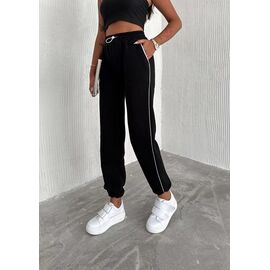 Штани спортивні жіночі теплі LR507 black р.M-XL "Lora" недорого оптом від прямого постачальника