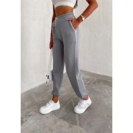 Штани спортивні жіночі теплі LR508 l.grey р.M-XL "Lora" недорого оптом від прямого постачальника