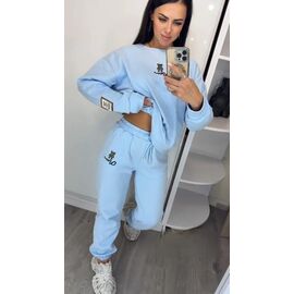 Фотография Костюм спортивный женский тёплый LR514 l.blue р.S-L "Lora" недорого оптом от прямого поставщика