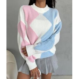 Светр жіночий LR541 white р.one size "Lora" недорого оптом від прямого постачальника