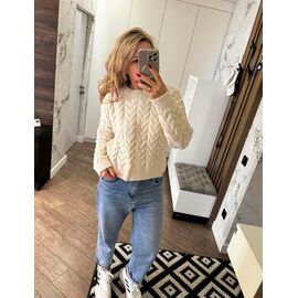 Светр жіночий LR554 beige р.one size "Lora" недорого оптом від прямого постачальника