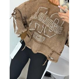 Светр жіночий LR589 brown р.one size "Lora" недорого оптом від прямого постачальника