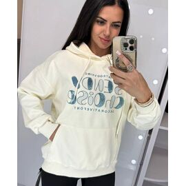 Худі жіноче LR599 l.beige р.42-46 "Lora" недорого оптом від прямого постачальника