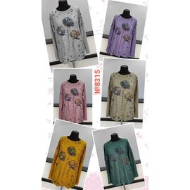 Фотография Свитер женский 8315 mix р.3XL-6XL "Desselil" недорого оптом от прямого поставщика