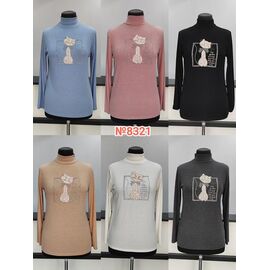 Фотография Гольф женский 8321 mix р.3XL-6XL "Desselil" недорого оптом от прямого поставщика