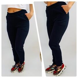 Фотография Штаны спортивные женские тёплые 8023 navy р.S-XL "VICTORY" недорого оптом от прямого поставщика