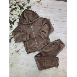 Костюм дитячий спортивний теплий на дівчинку 207 brown р.122-140 "Baykush" недорого оптом від прямого постачальника