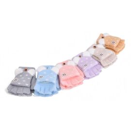 Рукавиці дитячі на дівчинку J3001 mix р.2-4 "Descarrilado" недорого оптом від прямого постачальника