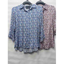 Сорочка жіноча E664 blue р.48-50 "Emsweekis" недорого оптом від прямого постачальника