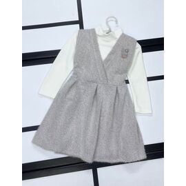 Фотография Платье детское утеплённое на девочку 554 l.grey р.104-122 "Kosmy" недорого оптом от прямого поставщика