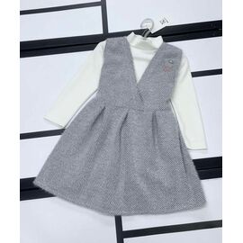 Фотография Платье детское утеплённое на девочку 554 grey р.104-122 "Kosmy" недорого оптом от прямого поставщика