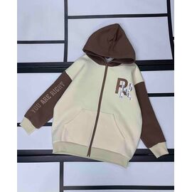 Кофта дитяча спортивна тепла на дівчинку K152 beige р.128-152 "Kosmy" недорого оптом від прямого постачальника