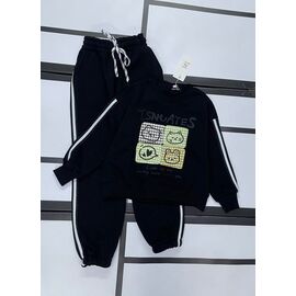 Фотография Костюм детский спортивный тёплый на девочку 542 black р.122-140 "Kosmy" недорого оптом от прямого поставщика